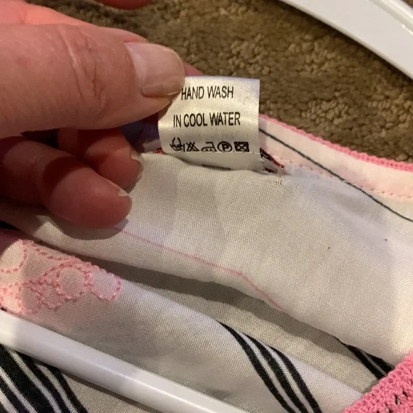 Women’s Chach Beach V-Neck Cover Up With Pink Tassels and White Fringe Size S - Picture 8 of 8